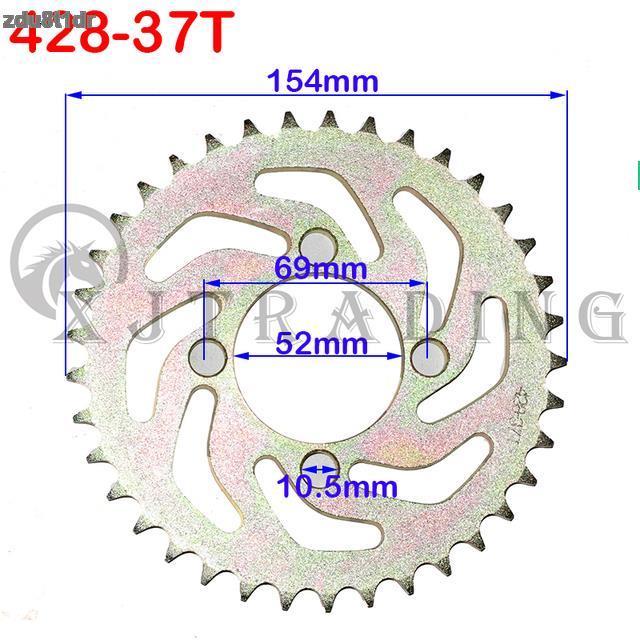 โซ่420-428มอเตอร์ไซค์เฟืองท้าย31t-37t-41t-48t-52mm-สำหรับ-zdu8t1dr-อุปกรณ์รถจักรยานยนต์ขนาดเล็กรถจักรยานยนต์วิบาก-atv-quad-pit-จีน