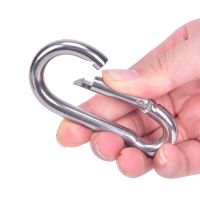 ﹉ 304 Stainless Steel M4 M5 M6 M7 M8 Multifunctional Spring Snap Carabiner Quick Link Lock Ring Hook