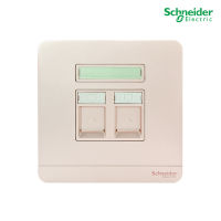 Schneider Electric :  เต้ารับคอมพิวเตอร์ (สายแลน) 2 ช่อง CAT6, RJ45 มีม่านนิรภัย สีทอง รุ่น AvatarOn E : E8332RJS6_WG สั่งซื้อได้ที่ร้าน PlugOn