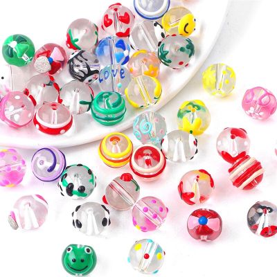 2pcs 12mm Handmade Enamel Lampwork Beads Round Charm Glass Beads for Jewelry Making DIY Wind Bells Bracelet Earring Accessories DIY accessories and ot