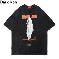 Dark Iconพิมพ์ขนาดใหญ่เสื้อยืดผู้ชายแขนสั้นฤดูร้อนชุดสตรีทฮิปฮอปTshirt Manเสื้อผ้า9449