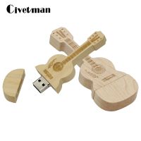 Wooden Guitar Pen Drive 8GB 16GB 32GB 64GB 128GB Real Wood Guitars Model USB Flash Drive 256G Memory Stick Usb Memory Drive Gift