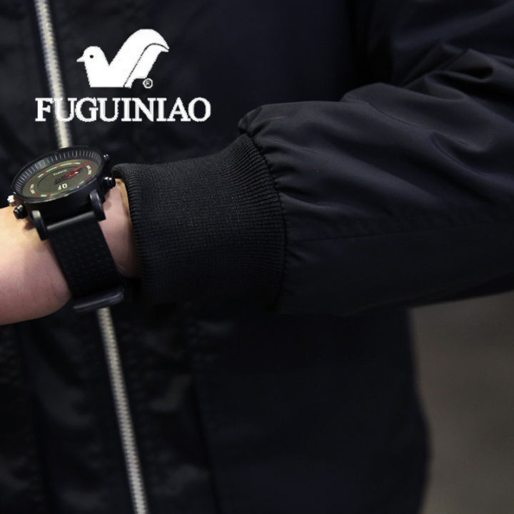 fuguiniao-2021-แฟชั่นเสื้อแจ็คเก็ตบอมเบอร์ผู้ชายfour-seasonsเสื้อแจ็คเก็ตลำลองslim-jacket