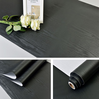 Waterproof Self Adhesive PVC Wallpaper Roll Furniture Cabinets Vinyl Decorative Film Wood Grain Stickers For Diy Home Decor