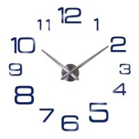 ZZOOI Diy acrylic mirror wall clock big quartz watch reloj de pared modern clocks living room home decoration silver 3d stickers