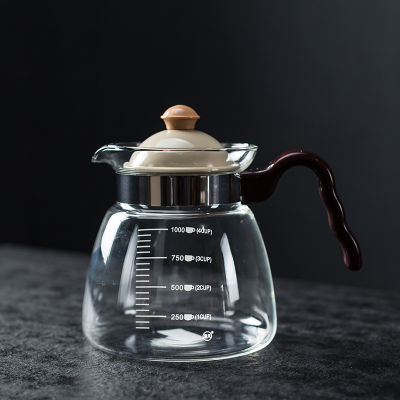 ความจุมากกาน้ำชาแก้วทนความร้อนเตาแก๊สใช้ในครัวเรือนกาต้มน้ำหม้อน้ำเย็นสามารถถูกใช้เผา KettleQianfun