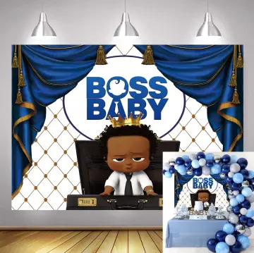 Black boss baby hot sale baby shower theme