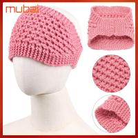 MUBAI อบอุ่น นุ่มยืด ผ้าพันคอสำหรับเด็กผู้หญิง Headwear ผ้าโพกหัวถัก ผ้าโพกศีรษะ ฤดูหนาว Headbands หมวกอุ่น