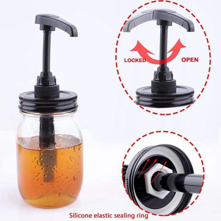 70/80mm Mason Jar Coffee Syrup Dispenser Pump Lids Liquid Pump Head
