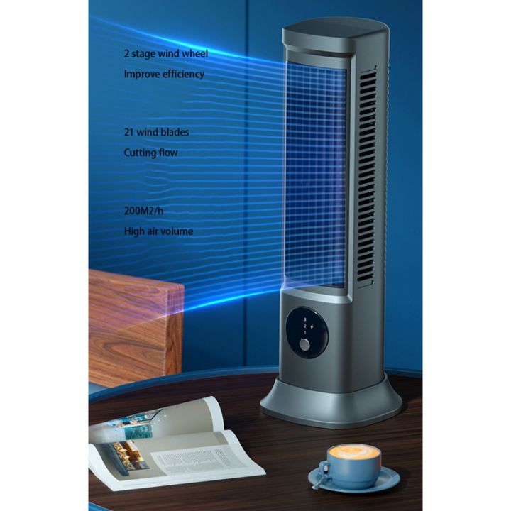 desktop-bladeless-fan-silent-table-tower-fan-portable-air-conditioner-usb-rechargeable-3-speeds-black