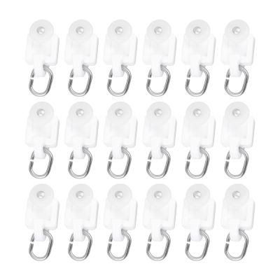 ✌☾ 50PCS Curtain Plastic Shower Curtain Accessories Mute Hook Track Pulley Ball Hook Roller