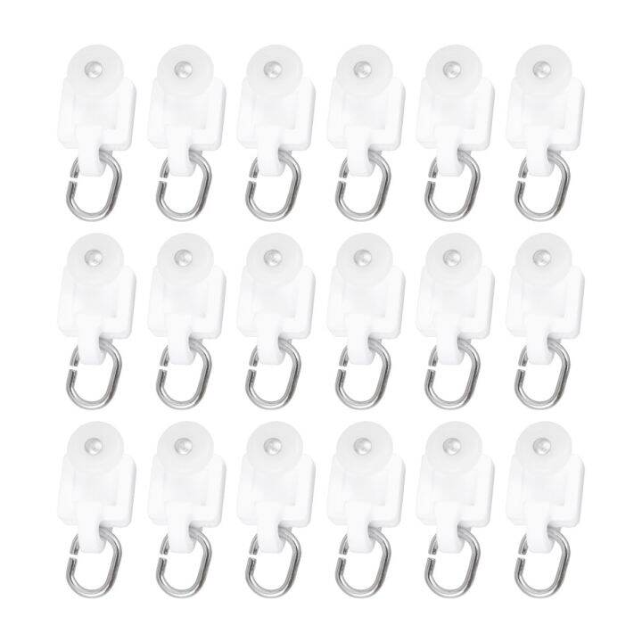 50pcs-curtain-plastic-shower-curtains-accessories-mute-hook-track-pulley-ball-hook-roller