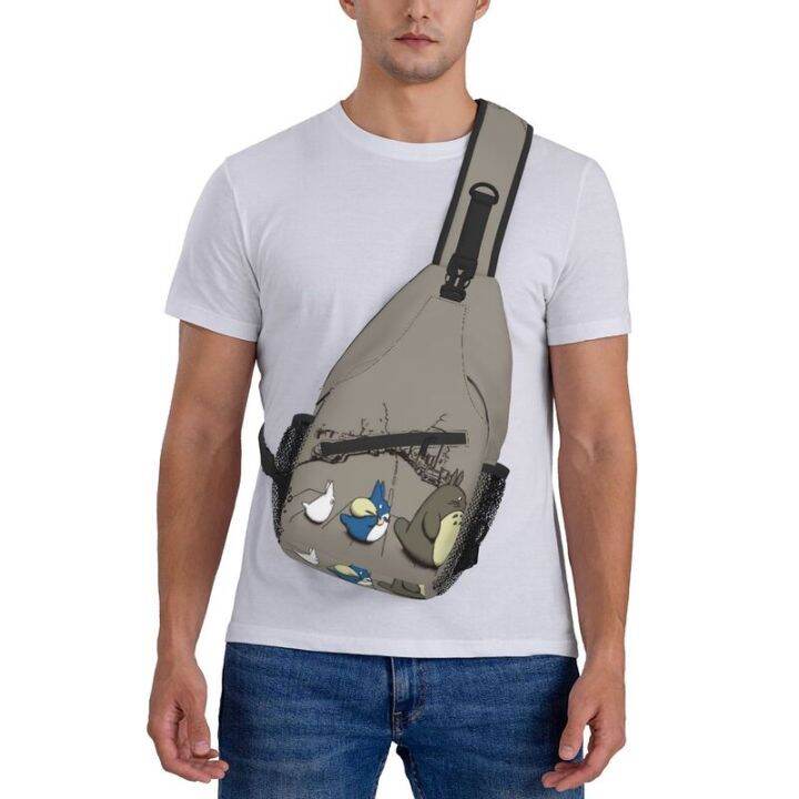 2023ใหม่แฟชั่นสตูดิโอจิบลิอะนิเมะเพื่อนบ้านของฉัน-totoro-crossbody-sling-กระเป๋าเป้ผู้ชาย-hayao-miyazaki-กระเป๋าหน้าอกไหล่สำหรับการเดินป่า