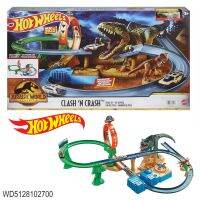 HOTWHEELS CLASH N CRASH TRACK SET  JUASSIC WORLD ชุดรางจูราสสิค +แถมฟรีรถ1คัน ลิขสิทธิ์แท้100%  ราง