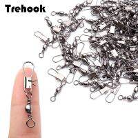 30pcs/lot 8 6 Swivels Fishing Connector Stainless Snap Pin Rolling Lure Swivel Hook Carabiner Fishing Tackle Accessories