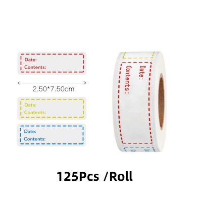 hot！【DT】﹊❒⊙  Date Roll Paper Label Food Storage Stickers Removable Sticker Freezer Labels