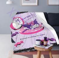 Sanrio Kuromi Silk Touch Sherpa Throw Blanket Multi Size 06