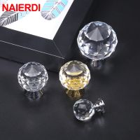 ❧◆✻ NAIERDI 20mm/30mm/40mm Round Diamond Crystal Glass Knobs Cupboard Pulls Colorful Drawer Knobs Cabinet Handles Furniture Handle