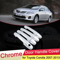 สำหรับ Toyota Corolla E150 E140 2007 ~ 2013ที่จับประตูชุบโครเมียมฝาครอบจับอุปกรณ์เสริมแต่งรถ2008 2009 2010 2011 2012