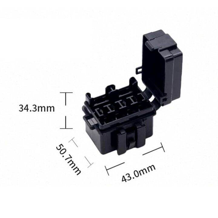 4-way-black-car-medium-relay-fuse-box-assembly-with-8pcs-gold-terminals-car-insurance-holder