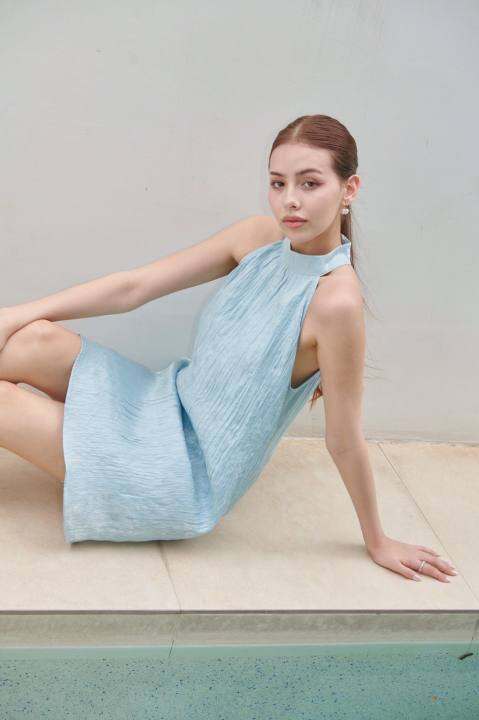 xothelabel-hanni-mini-dress-มินิเดรสผ้าพริ้วดีเทลวิ้งค์ๆ