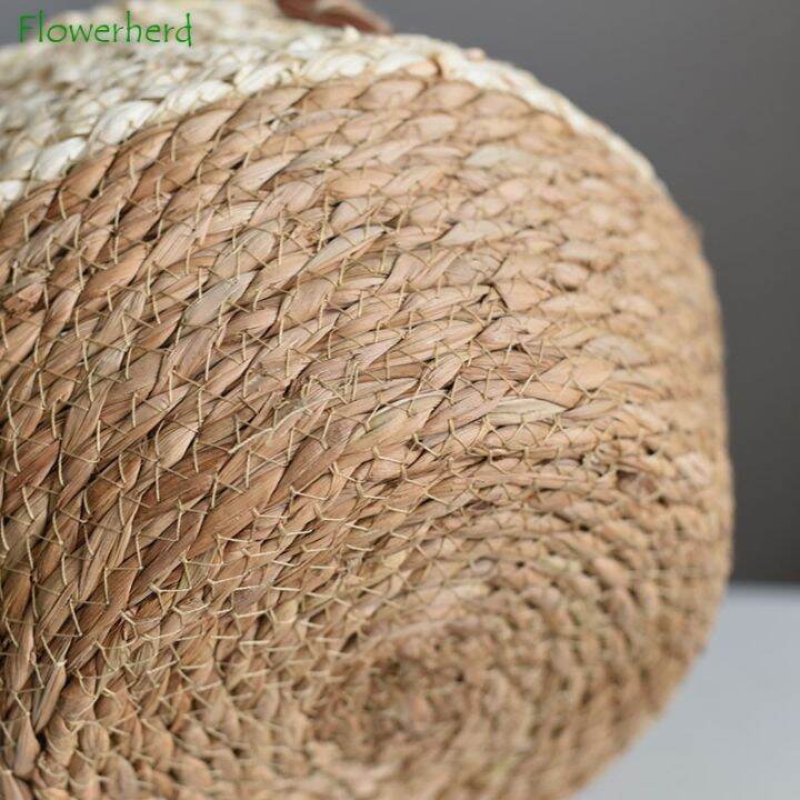 storage-baskets-woven-flower-pots-plant-crafts-decor-straw-bag-flower-pot-container-home-furnishings-flower-basket-woven-basket