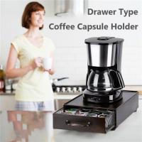 Coffee Capsules Drawer Storage For Dolce Gusto Nespresso Coffee Pod Holder Stand Kitchen Metal Shelves Organization Drawer Rack
