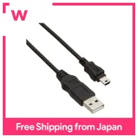 ELECOM USB Cable [miniB] USB2.0 (USB A male to miniB male) RoHS compliant 0.5m Black USB-ECOM505