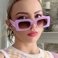 【CC】❍  Womens Sunglasses 2023 Fashion Rectangle Frame Pink Glasses Ladies Eyewear UV400