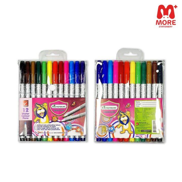 master-art-มาสเตอร์อาร์ท-ปากกาเมจิก-ชนิดหัวแหลม-12-สี