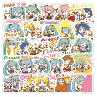 【LZ】 40pcs Hatsune Miku Cute  Sticker Pack Suitcase Skateboard Hand Account Sticker Anime Stickers Laptop Skin Toys for Girls