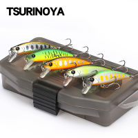 TSURINOYA Intruder 51S ชุด Sinking Minnow 5Pcs พร้อมกล่องล่อ46Mm 5G Stream Lake Hard เหยื่อสำหรับปลาเทราท์ Ajing Bass Pike ชุดตกปลา