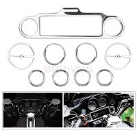 Chrome  Stereo Ent Speedometer Speaker Trim  Set Cover For Harley Tou Electra Street Glide 1996-2013