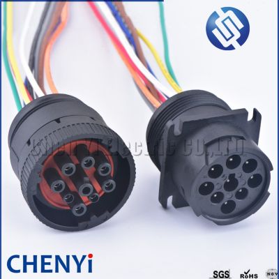 Hot Selling Deutsch 9 Pin Auto Waterproof Connector Diagnosctic Tool Circular Wire Harness Plug HD16-9-1939P HD16-9-1939S For Track J1939