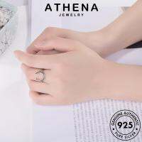 ATHENA JEWELRY เกาหลี รูปทรงเรโทรซี แท้ แหวน ต้นฉบับ 925 แฟชั่น Silver เงิน เครื่องประดับ เครื่องประดับ ผู้หญิง R822