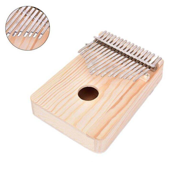 Kalimba 17 Keys Thumb Piano and Tune Hammer, Portable Mahogany Body