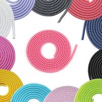 140cm Colors Data Cable Protective Sleeve Spring twine For Iphone Android USB Charging earphone Case Cover Bobbin winder Cable Management