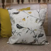 【CW】 CURCYA Birds Cushion Cover Throw Cases Covers Polyester Cotton Blend