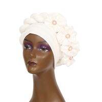 New Braids Turban Bonnet Arab Wrap Flower Women Head Wrap Bonnet Muslim Hijab Hat Turbante Mujer Auto Hat