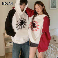 MOLAN เสื้อฮู้ดผู้ชายเสื้อสเวตเชิ้ตแบบมีฮู้ด,เสื้อสเวตเชิ้ตทรงหลวมสำหรับผู้ชายและผู้หญิงเสื้อกันหนาวฮู้ดสวมหัว