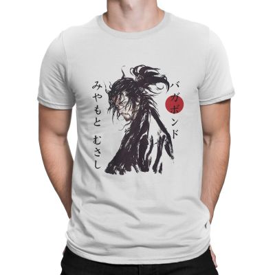 Vagabond Essential Men T Shirt Miyamoto Musashi Japanese Swordman Leisure Tees Short Sleeve Crew Neck T-Shirt Cotton Unique