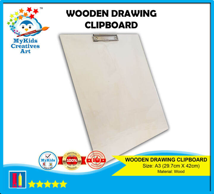 WOODEN DRAWING CLIPBOARD A3 SIZE Lazada