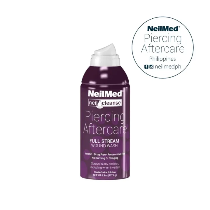 NeilMed Piercing Aftercare Full Stream 75ml Sodium Chloride Saline