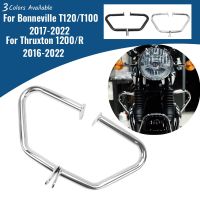 Motorcycle Engine Guard Crash Bars for Triumph Bonneville T100 T120 Bobber Thruxton 1200 2017-2022 Street Speed Twin Accessories Printing Stamping