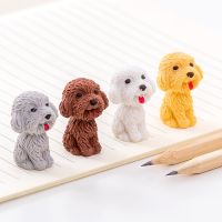 ✻☽☼ 12pcs Cut Cartoon Animal Dog Shape Eraser Pencil Rubber Erasers School Student Stationery Kids Office Correction Supplie