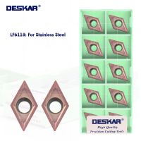 DESKAR 100 Original DCMT070204 DCMT070208 MV DCMT11T304 DCMT11T308 LF6118 Carbide Insert Turning Tool Blade For Stainless Steel