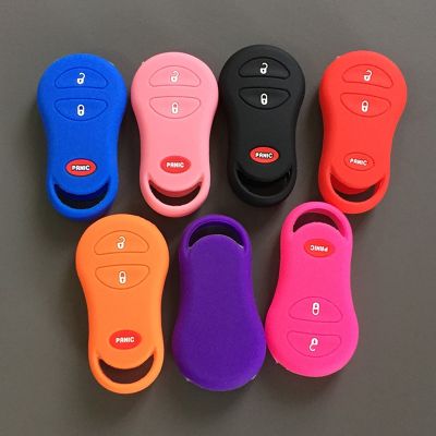 huawe 3 Buttons silicone rubber key cover case shell protector For Chrysler PT Cruiser Town Country Dodge Ram 1500 Caravan Jeep Key