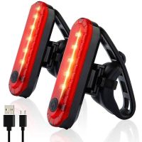 ✣ ZK30 Rear Bike Tail Light USB Rechargeable Red Ultra Bright Taillights Fit On Bicycle/Helmet Easy to Install for Cycling