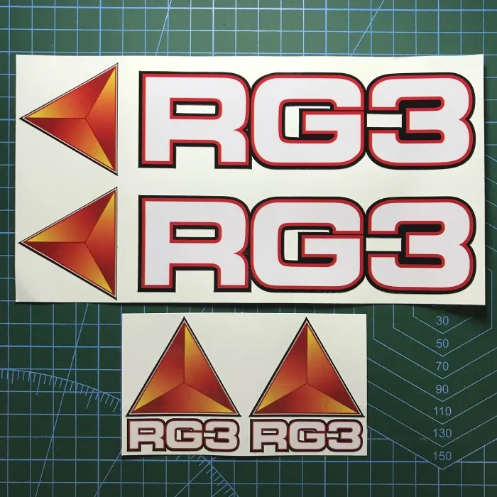 RG3 suspension laminated stickers decals 1 pair for motor, ktm, rusi