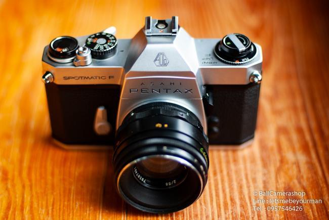 ขายกล้องฟิล์ม-pentax-spotmatic-f-กล้องตัว-classic-จาก-pentax-serial-4615041-พร้อมเลนส์เทพจาก-russia-helios-44-2-เจ้าเเห่ง-โบเก้หมุน